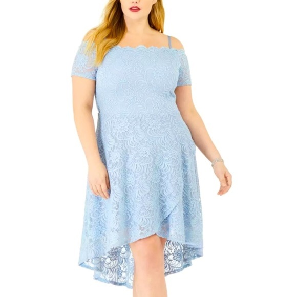 City Studio Dresses & Skirts - Women’s Formal Dress Plus Size 16W 20W CITY STUDIO Light Blue Off the Shoulder